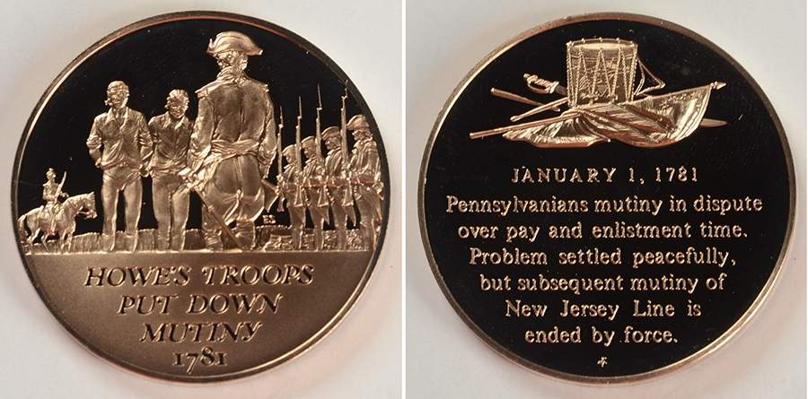 History of the American Revolution Howes Troops Put Down Mutiny - No Box by Franklin Mint-1