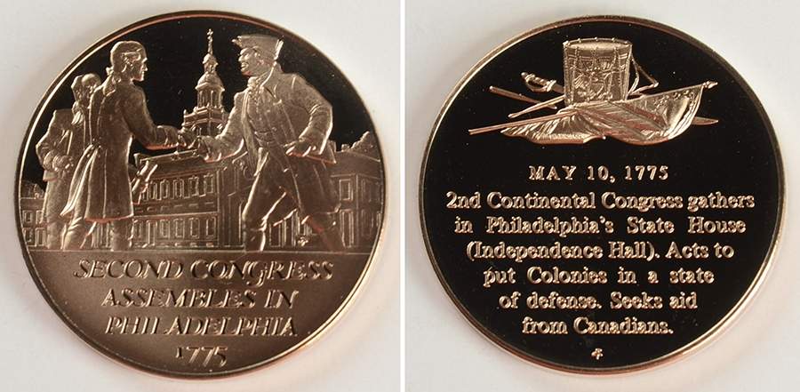 History of the American Revolution Second Congress Assembles In Philadelphi - No Box by Franklin Mint-1