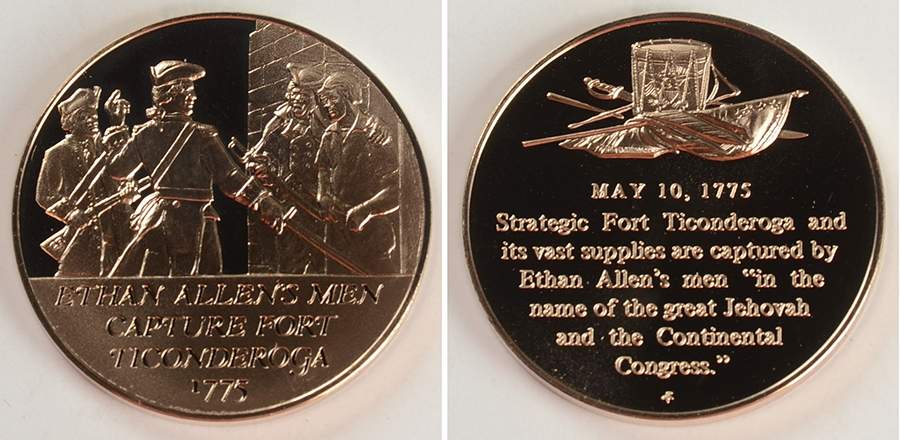 History of the American Revolution Ethen Allen's Men Capture Ticonderoga - No Box by Franklin Mint-1