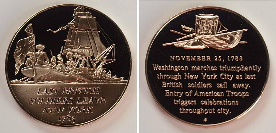 History of the American Revolution Last British Soldiers Leave New York - No Box by Franklin Mint-1