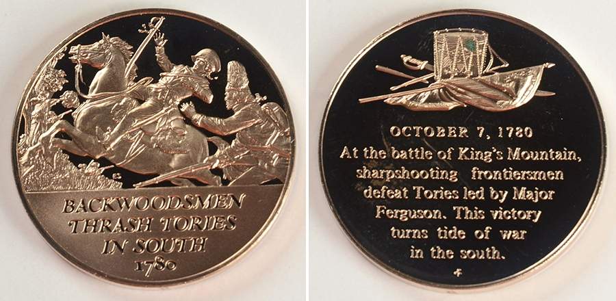 History of the American Revolution Backwoodsmen Thrash Tories In South - No Box by Franklin Mint-1
