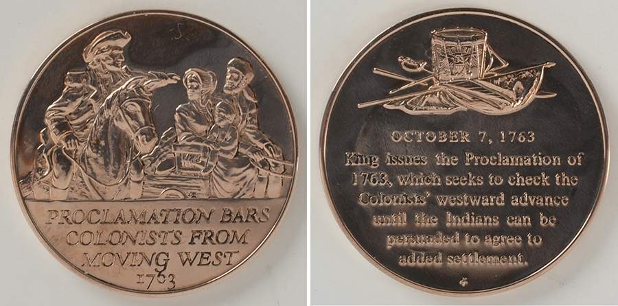 History of the American Revolution Proclamation Bars Colonists Move West - No Box by Franklin Mint-1