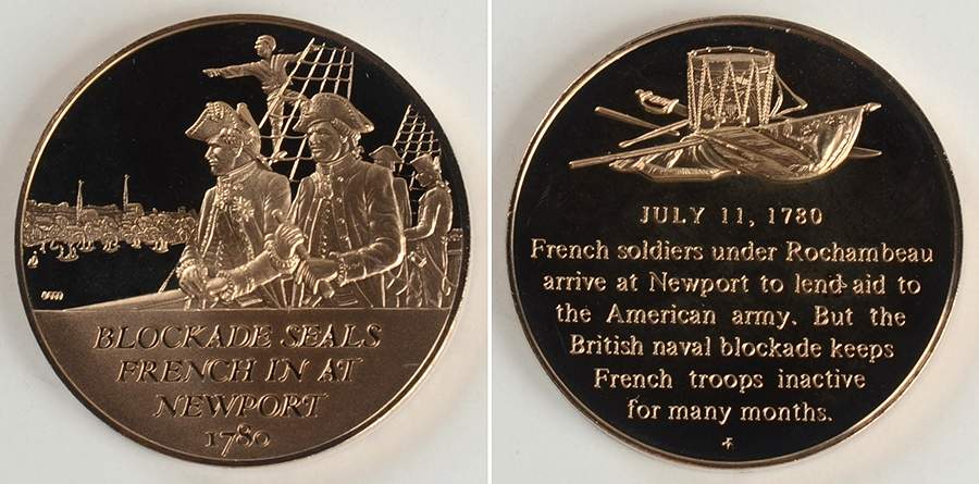 History of the American Revolution Blockade Seals French In At Newport - No Box by Franklin Mint-1