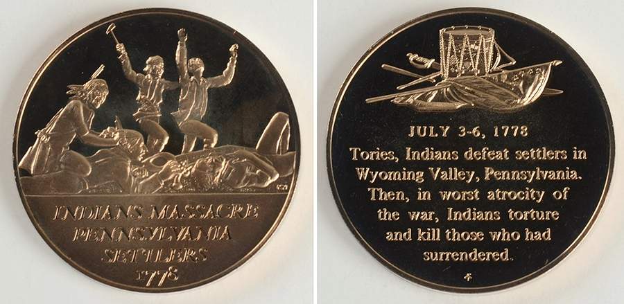 History of the American Revolution Indians Massacre Pennsylvania Sttlers - No Box by Franklin Mint-1