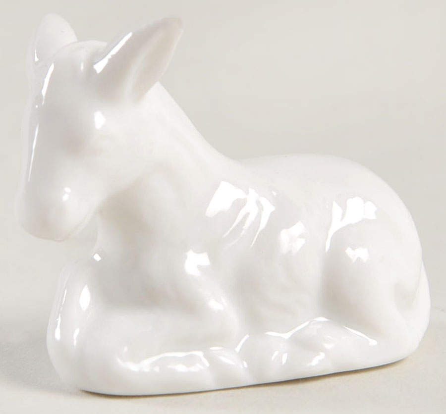 Nativity Figurines (White) Donkey - No Box by Fitz & Floyd-1