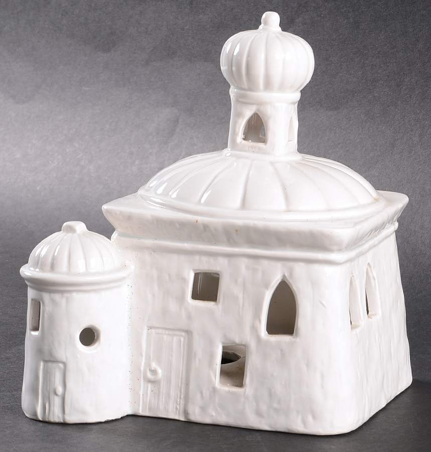 Nativity Figurines (White) House With Two Buildings - No Box by Fitz & Floyd-1
