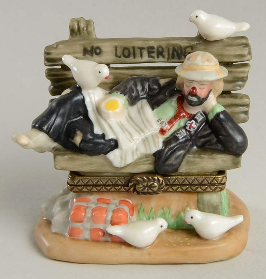 Emmett Kelly Jr Box No Loitering - Boxed by Flambro-1