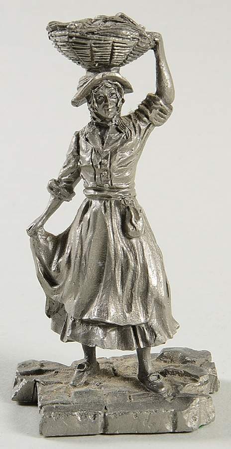 Colonial Peddlers Hot Corn Girl - No Box by Franklin Mint-1