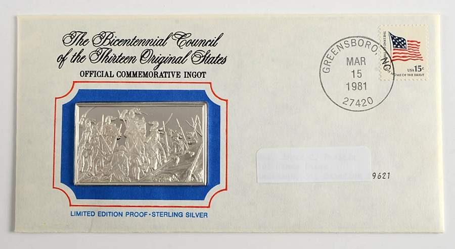 Bicentennial Council Ingots Battle Of Guilford Courthouse - No Box by Franklin Mint-1