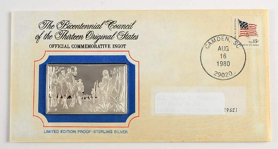 Bicentennial Council Ingots Battle Of Camden - No Box by Franklin Mint-1