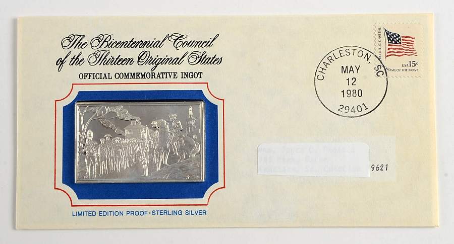 Bicentennial Council Ingots Fall Of Charleston - No Box 60 by Franklin Mint-1