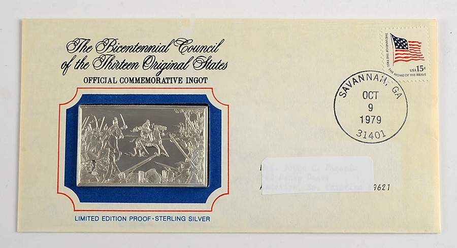 Bicentennial Council Ingots Fail To Recapture Savannah - No Box by Franklin Mint-1