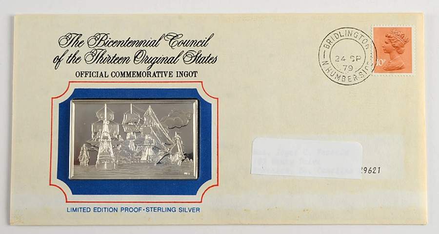 Bicentennial Council Ingots John Paul Jones Defeats British - No Box by Franklin Mint-1