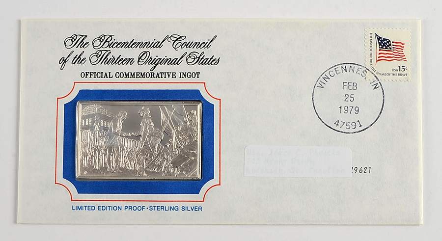 Bicentennial Council Ingots Capture Of Vincennes - No Box by Franklin Mint-1