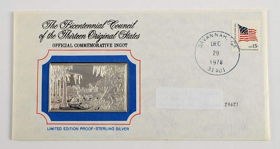 Bicentennial Council Ingots Battle Of Savannah - No Box by Franklin Mint-1