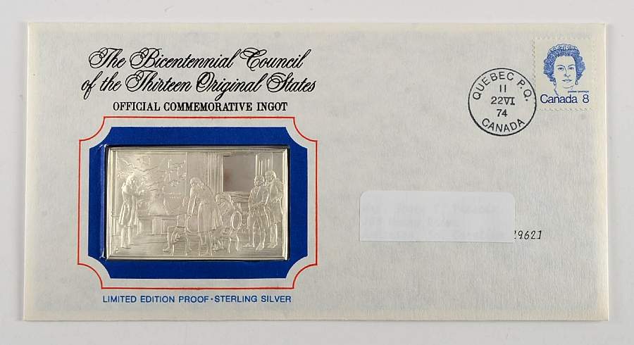 Bicentennial Council Ingots Quebec Act - No Box by Franklin Mint-1