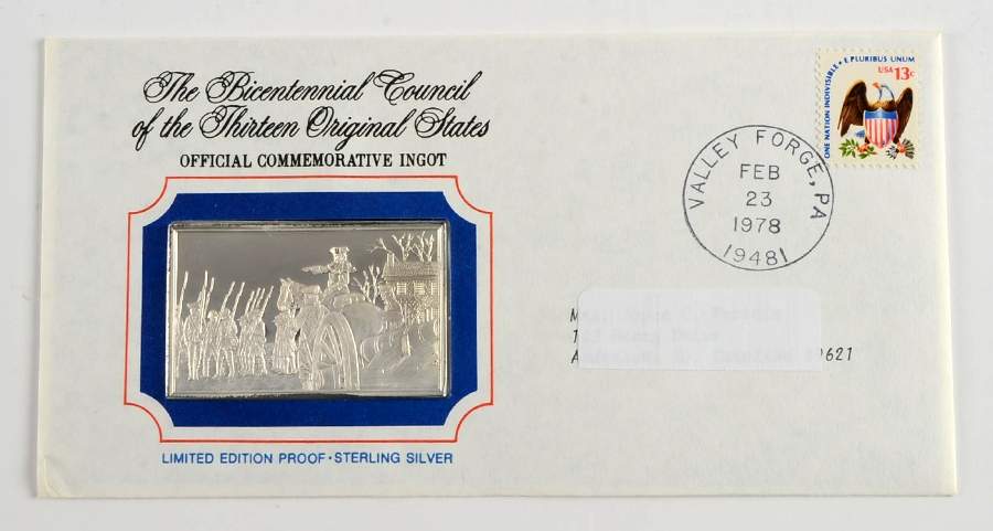 Bicentennial Council Ingots Von Steuben Joins Washington - No Box by Franklin Mint-1