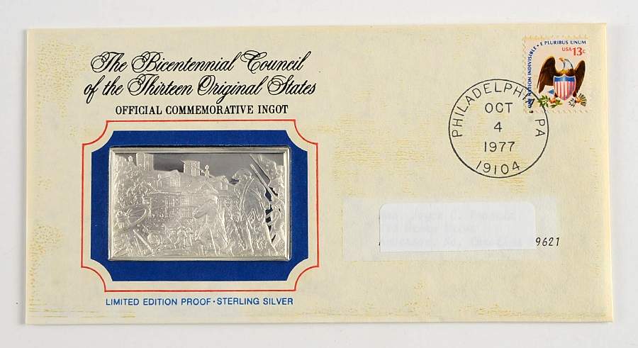 Bicentennial Council Ingots Battle Of Germantown - No Box 42 by Franklin Mint-1