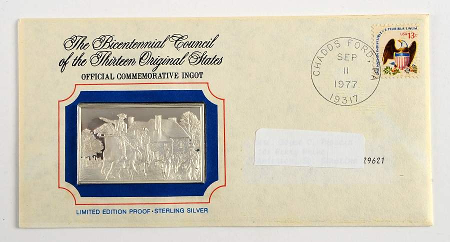 Bicentennial Council Ingots Battle Of Brandywine - No Box by Franklin Mint-1