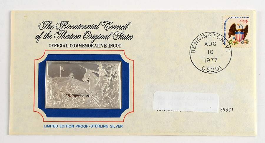 Bicentennial Council Ingots Battle Of Bennington - No Box by Franklin Mint-1