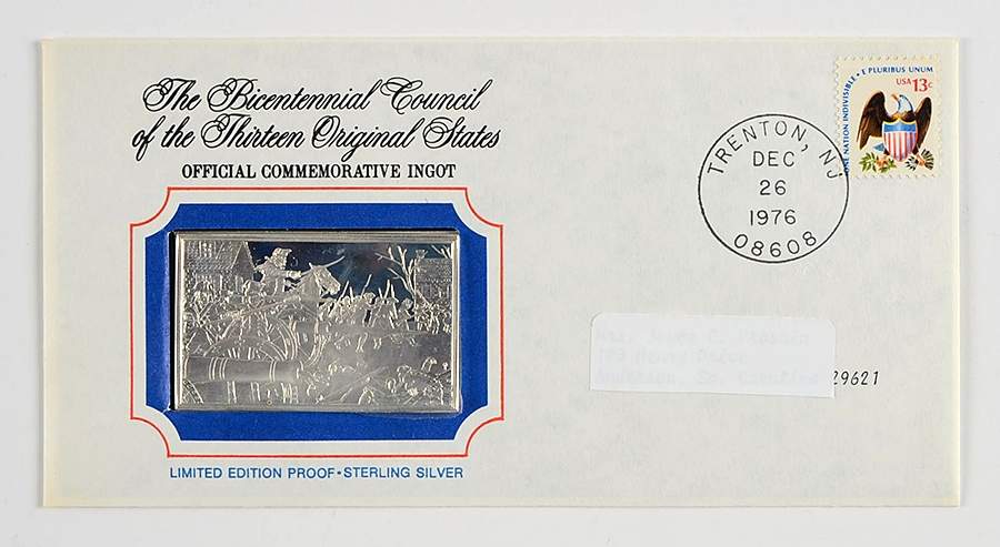Bicentennial Council Ingots Battle Of Trenton - No Box by Franklin Mint-1
