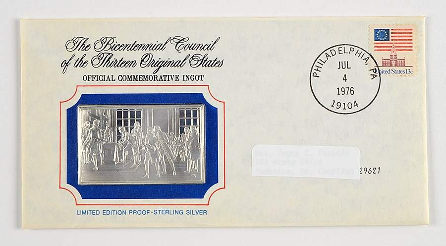 Bicentennial Council Ingots Adoption Of Declaration Of Independence - No Box by Franklin Mint-1