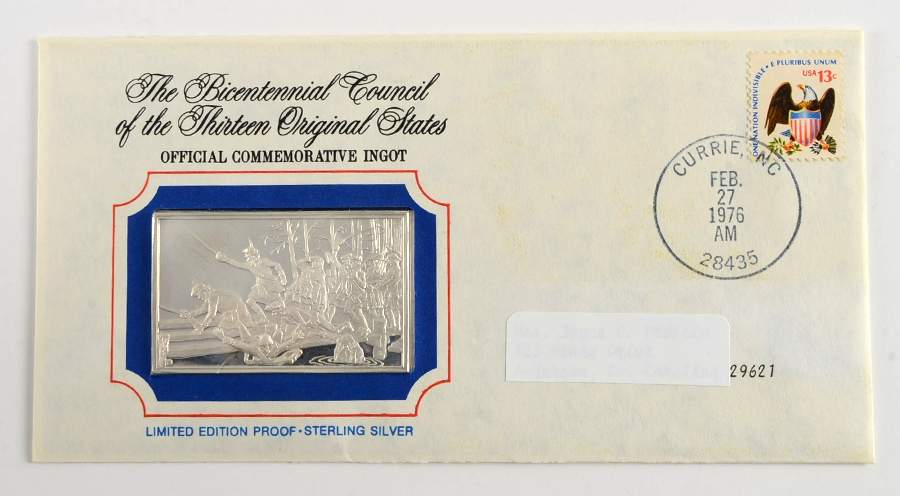 Bicentennial Council Ingots Fighting Spreads To The South - No Box by Franklin Mint-1