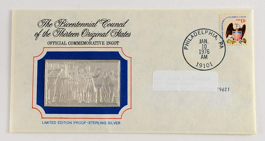 Bicentennial Council Ingots Paine Asserts Right For Independence - No Box by Franklin Mint-1