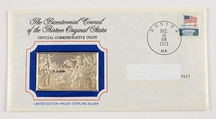 Bicentennial Council Ingots Boston Tea Party Ignites Struggle - No Box by Franklin Mint-1