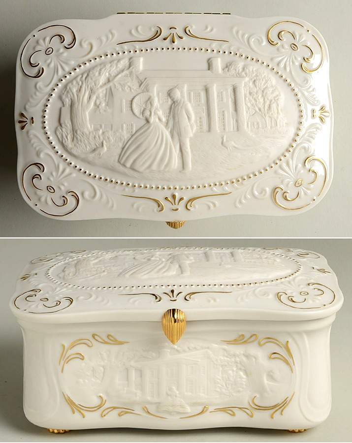 Gone With The Wind Giftware Jewelry Box-Musical-Plays Tara Theme - No Box by Franklin Mint-1