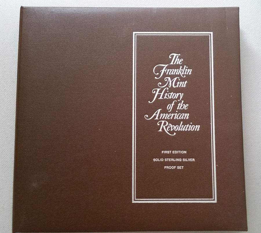 History of the American Revolution Sterling Display Album - Display Rack Wood by Franklin Mint-1