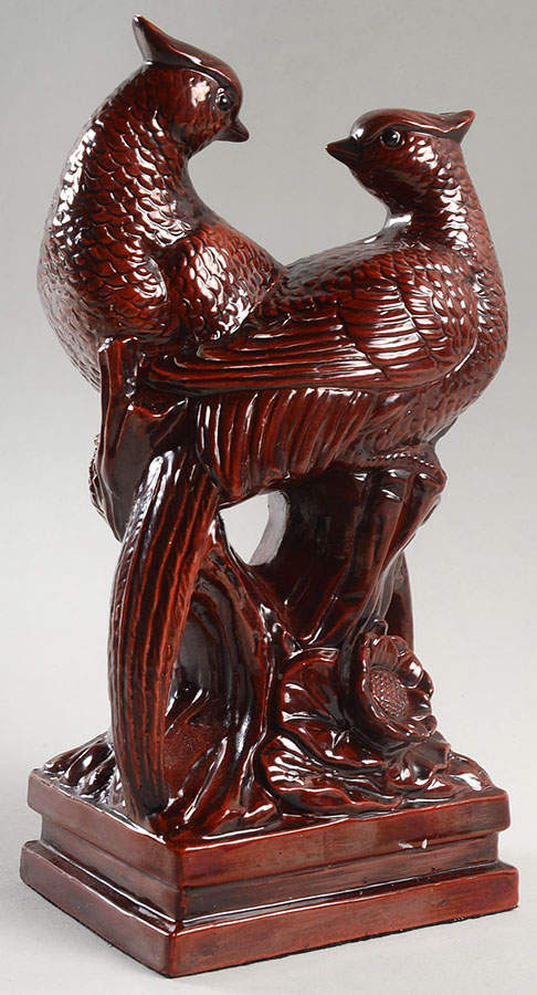 Ceramique Vernissage Chinese Pheasants-Cinnabar - No Box by Fitz & Floyd-1