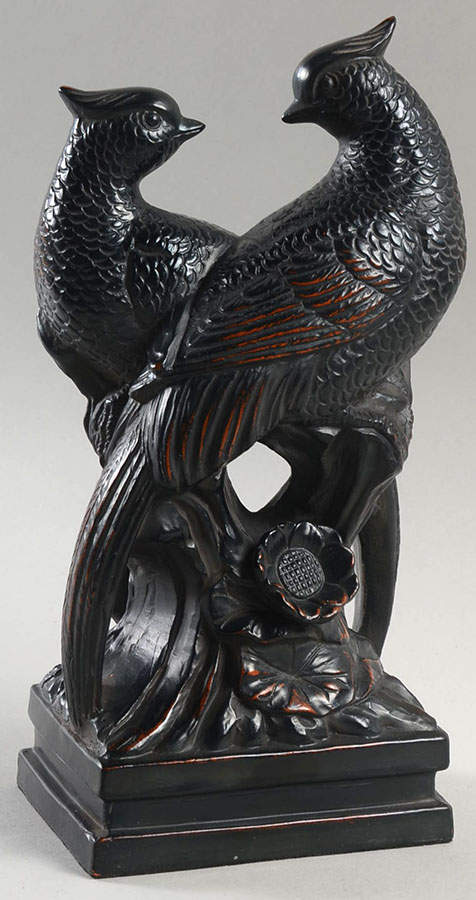 Ceramique Vernissage Chinese Pheasants-Black - No Box by Fitz & Floyd-1