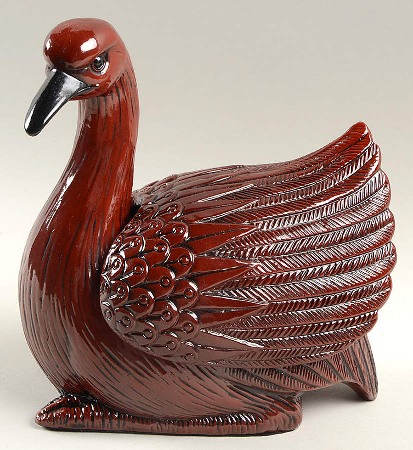 Ceramique Vernissage Swan Box-Cinnabar - No Box by Fitz & Floyd-1