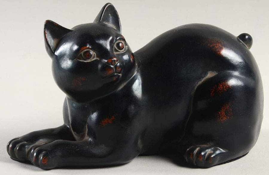 Ceramique Vernissage Sitting Kitten-Black - No Box by Fitz & Floyd-1