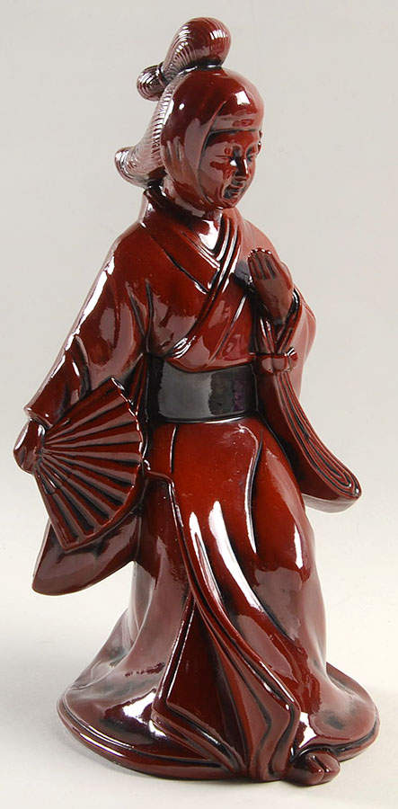 Ceramique Vernissage Dancing Geisha-Cinnabar - No Box by Fitz & Floyd-1
