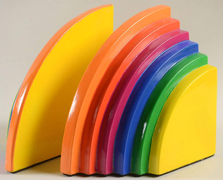 Ceramique Vernissage Rainbow Bookends - No Box by Fitz & Floyd-1