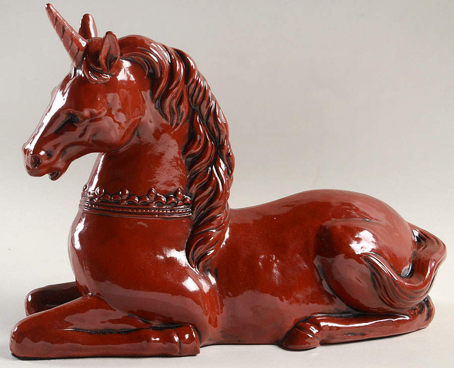 Ceramique Vernissage Unicorn-Cinnabar - No Box by Fitz & Floyd-1