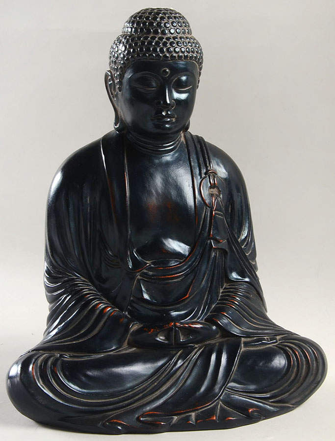 Ceramique Vernissage Buddha-Black - No Box by Fitz & Floyd-1