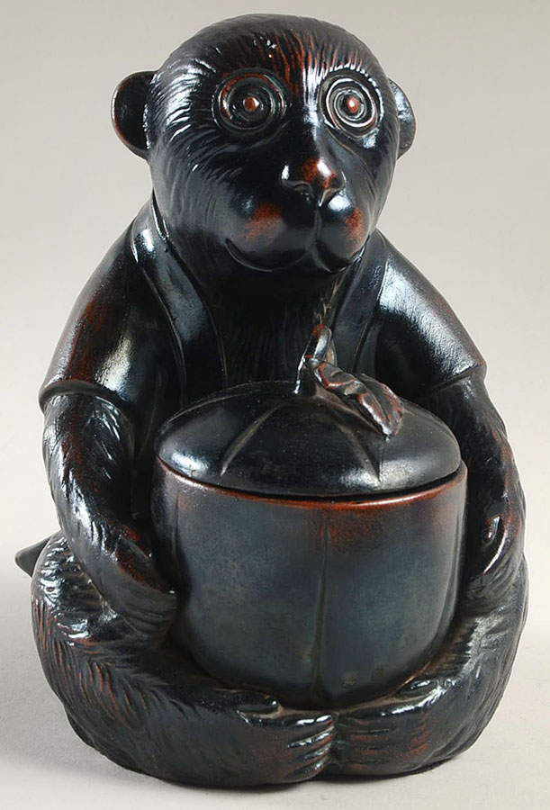 Ceramique Vernissage Monkey/Acorn Box - No Box by Fitz & Floyd-1