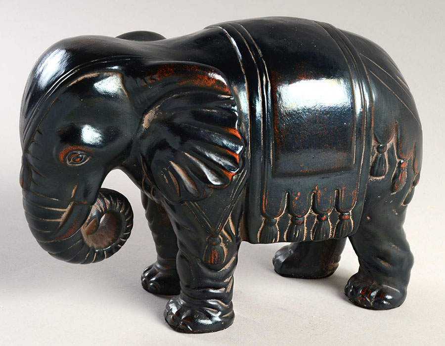 Ceramique Vernissage Elephant-Black - No Box by Fitz & Floyd-1