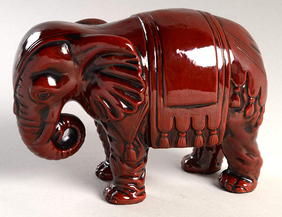 Ceramique Vernissage Elephant-Cinnabar - No Box by Fitz & Floyd-1