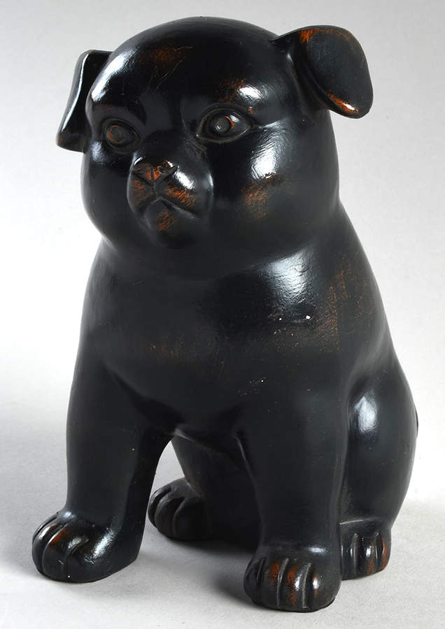 Ceramique Vernissage Dog Black Looking Left - No Box 59b by Fitz & Floyd-1