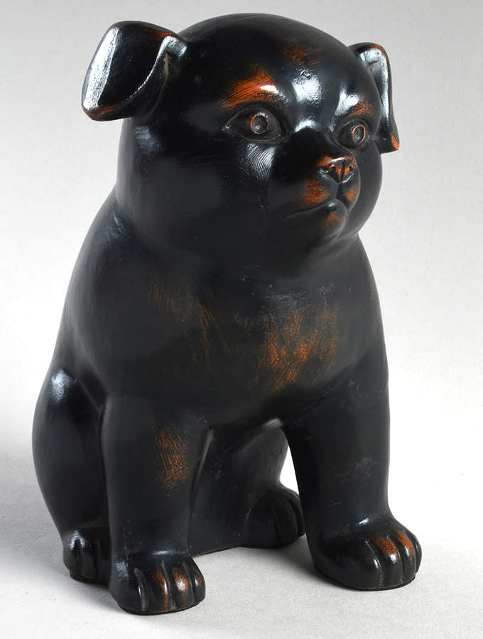 Ceramique Vernissage Dog Black Looking Right - No Box 59a by Fitz & Floyd-1