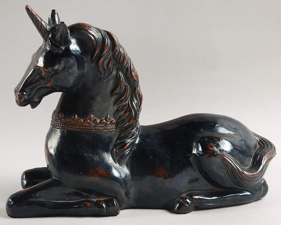 Ceramique Vernissage Unicorn - Black - With Box by Fitz & Floyd-1