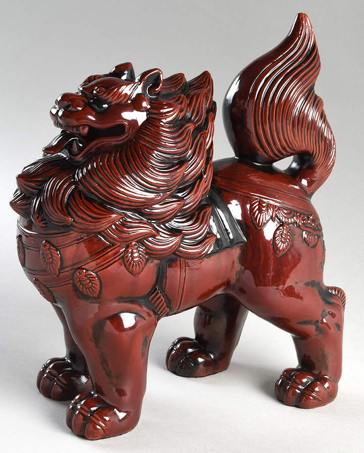 Ceramique Vernissage Peking Foo Dog-Cinnabar - No Box by Fitz & Floyd-1