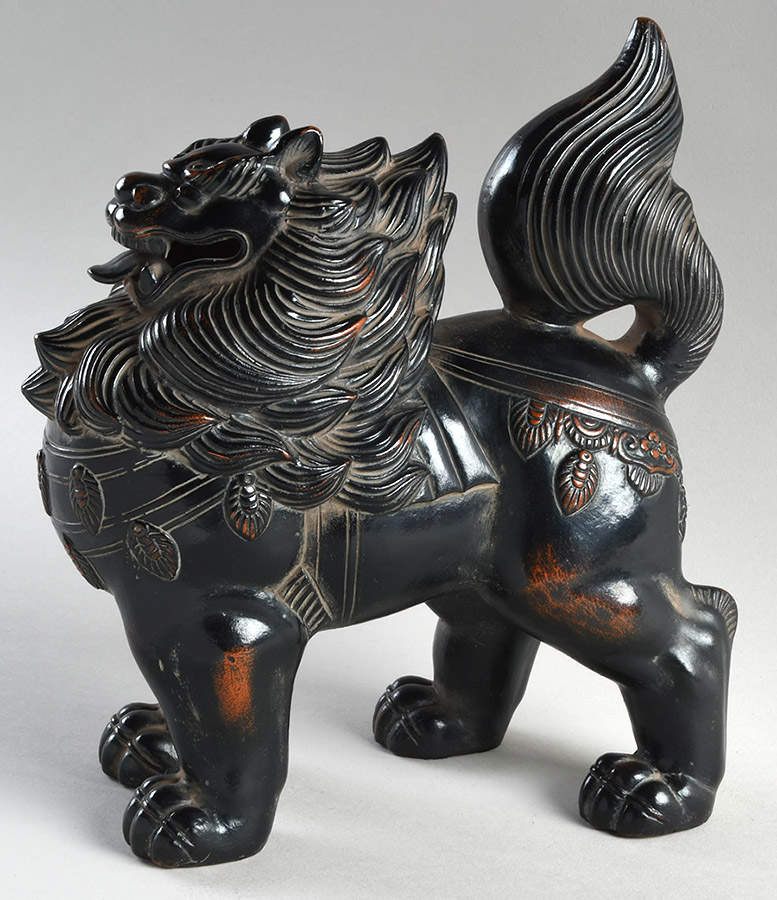Ceramique Vernissage Peking Foo Dog-Black - No Box by Fitz & Floyd-1