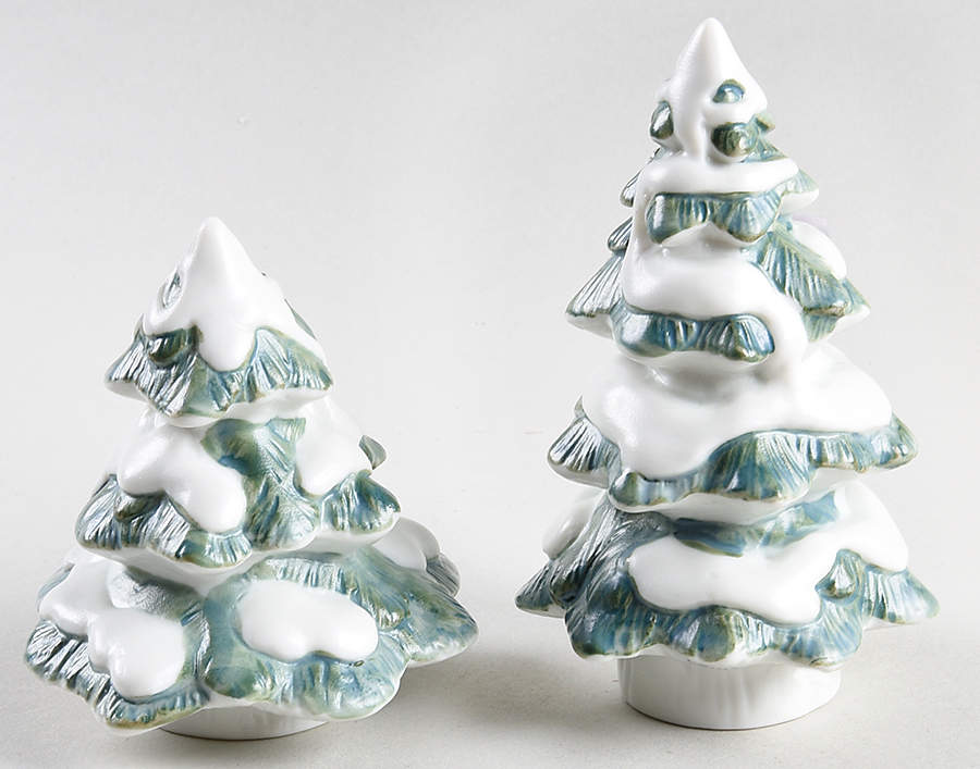 Christmas Village Set Of 2 Trees - No Box by Fitz & Floyd-1