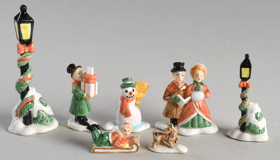 Christmas Village Completer Set (Set Of 7) - No Box by Fitz & Floyd-1