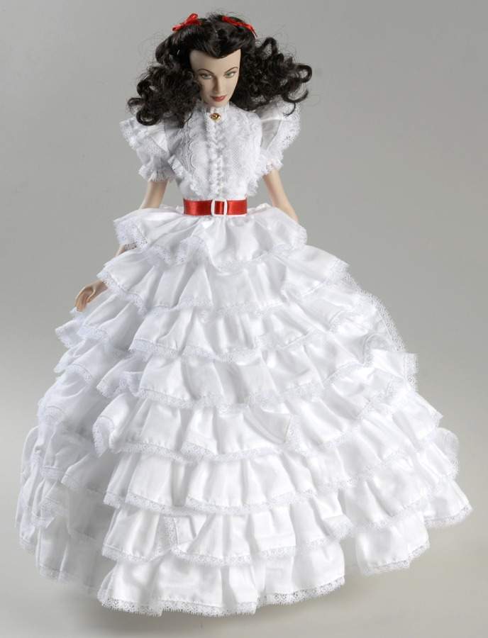 Gone with the Wind Vinyl Doll Collection Belle Of Tara - White Dress - Boxed by Franklin Mint-1